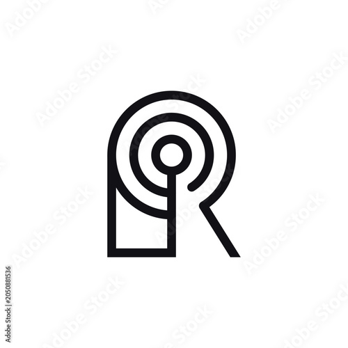 Letter R Signal Logo