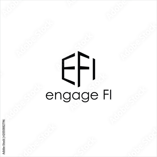 Minimalist EFI Engage FI Logo Design on White Background – Modern Financial Brand Identity Vector Illustration