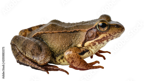 Foto Brown frog with textured skin and large eyes