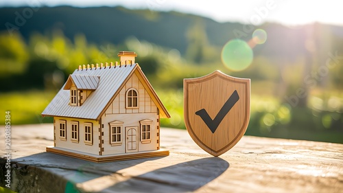 Home insurance protection and property security concept