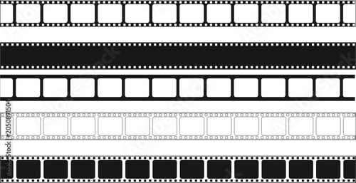 Obraz na plátne Film negatives organized in parallel lines depict a sequence of classic movie frames
