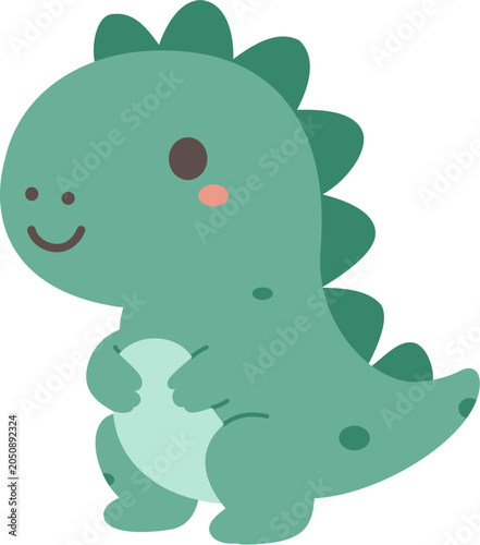 Cute Cartoon Dinosaur Character for Kids
