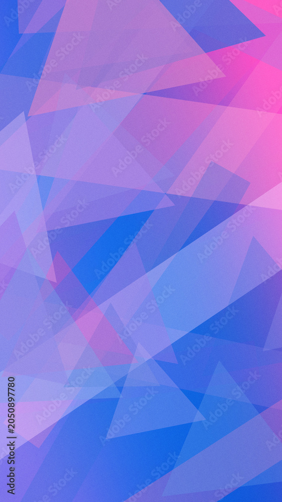 Obraz premium Overlapping translucent polygon shapes in blue, pink, and purple form a vibrant futuristic pattern, perfect for energetic marketing, tech, and design.
