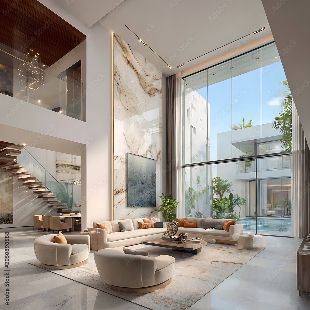 Fototapeta premium modern living room interior