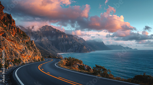 sunset in the mountains