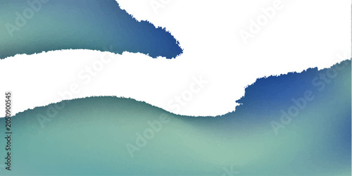 Vector illustration of a torn paper frame with a rough texture edge over a blank blue map of the United States of America, creating empty copy space on a grunge cardboard backdrop