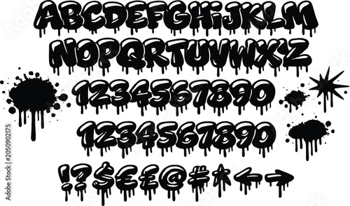 Fotografie Bubble gum font design