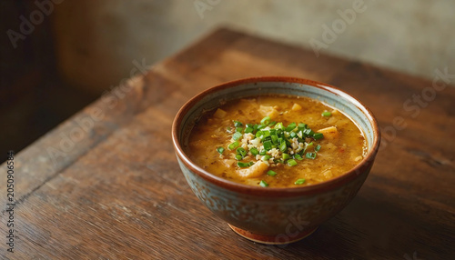 Traditional Chinese soup in a delicate ceramic bowl.