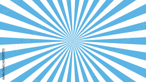 Tableau sur toile Radial Blue and White Striped Pattern Design
