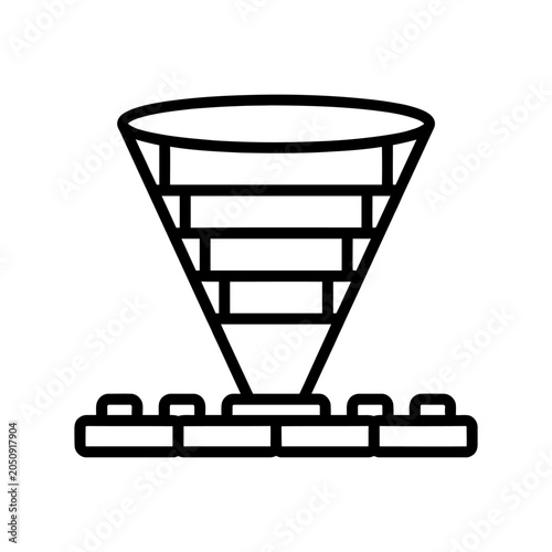 Obraz na płótnie Holographic Data Projector Module Icon for UI Design