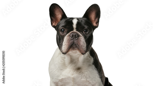 Schilderij op canvas Boston Terrier dog with black and white fur