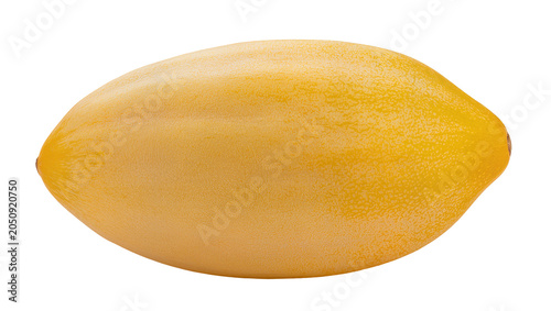 Foto Yellow ripe mango fruit with textured skin