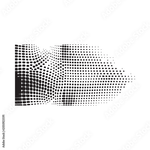 Φωτογραφία Halftone dot pattern dissolving into white background abstract design