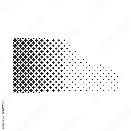 Foto Dissolving dots pattern black and white vector illustration on white background