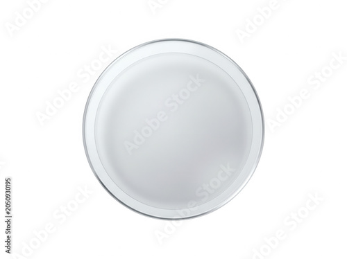 Glass white circular disc floating on a solid black background, minimalist geometric shape, for modern circle isolated on a transparent background