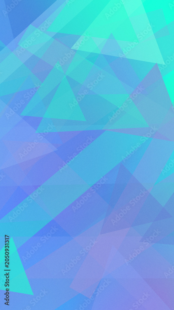 Obraz premium An energetic collage of translucent triangles in aqua, blue, and cyan creates a futuristic abstract background with soft glow, ideal for websites and banners.