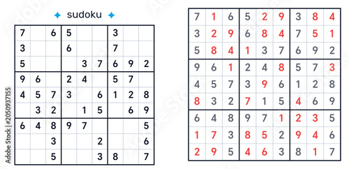Sudoku,sudoku classic,sudoku easy,sudoku classic hard, sudoku with answers.sudoku puzzles,sudoku for kids, sudoku logic puzzle. Sudoku puzzle grid with numbers and hints displayed  