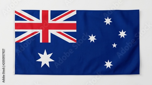 National flag of Australia with blue field, Union Jack, Commonwealth Star, and Southern Cross constellation, design symbolizes heritage, federation, and identity under southern skies.