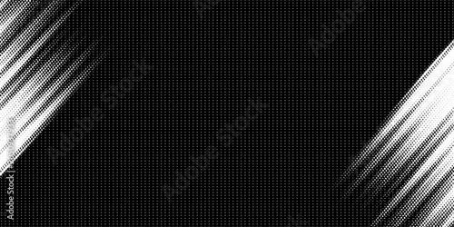 Bilde på lerret An abstract, high-contrast image featuring a dense grid of small squares that tr