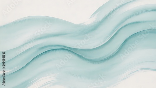 Abstract aqua flowing wave background with elegant fluid layered design
