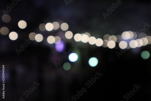 Bild auf Leinwand 몽환적인 야간 보케 조명 배경(Dreamy Night Bokeh Light Background)