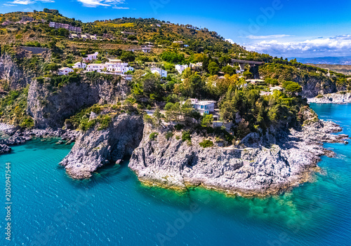 Bilde på lerret The coast near the town of Caminia, Calabria, Italy