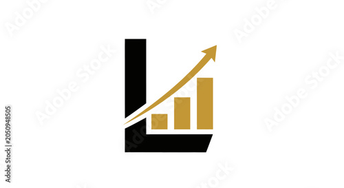 Business Growth Chart Logo Design.
