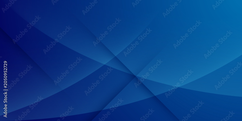 Obraz premium Abstract dark blue background with overlap curve shapes and shadow pattern element concept design. Cool banner style.