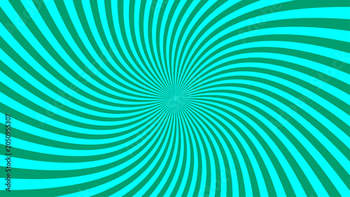 Foto Vibrant teal optical illusion with a mesmerizing spiral pattern, creating a sens