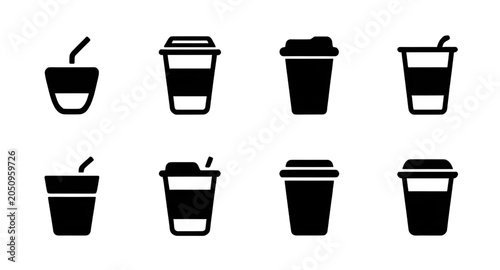 Fotografie cupicons, beveragecupicons, disposablecup, cup, beverage, drink, takeaway, coffe