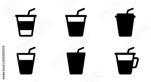 Fotografie beveragecupicons, disposablecup, cup, beverage, drink, takeaway, coffee, soda, c