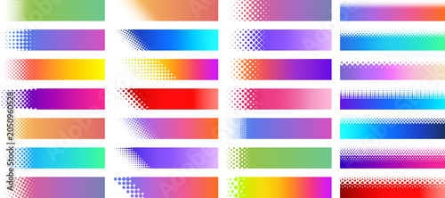 Tablou pe pânză Halftone banners