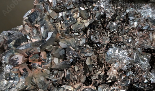 Specular Hematite Crystals Macro Geological Texture