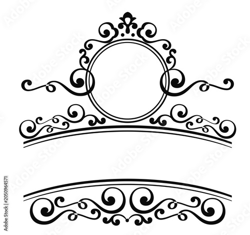 circular badge floral divider svg file