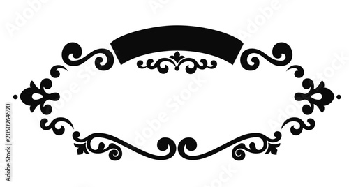 vintage ribbon banner frame svg file