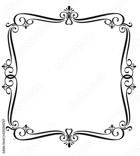 ornate square border frame svg file