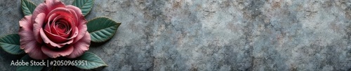 Gray stone shaped like a rose, weathered texture , mineral art, stone bloom