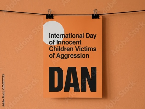 International Day of Innocent Children Victims of Aggression poster