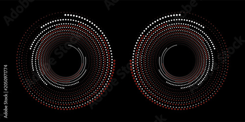 Obraz na płótnie Dotted circular logo