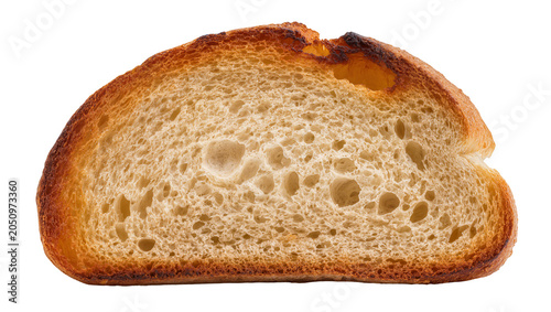 Εκτύπωση καμβά Crusty slice of toasted bread with airy crumb texture