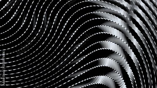 Futuristic silver wavy lines on black background, metallic chrome abstract pattern, elegant liquid metal texture vector for luxury branding