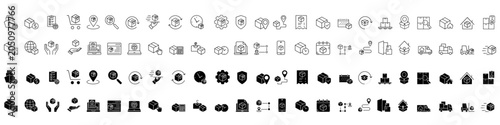 Parcel icon vector set. Package transport Illustration sign collection. Cargo transportation symbol. Cargo delivery logo. premise web icons.