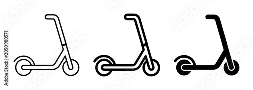 Quadro su tela Scooter Icons, Electric Scooter Vector Graphics, Urban Transport Symbols