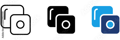 Foto Playing Cards Deck Stroke Icon Set