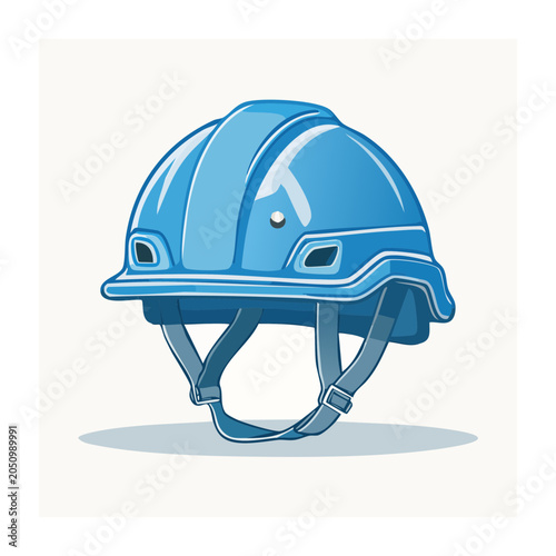 Blue hard hat illustration