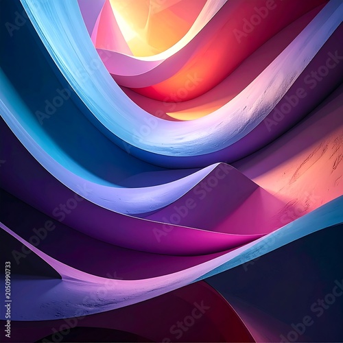 Vibrant Abstract Colorful Swirling Shapes Design.