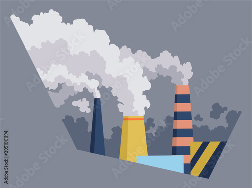 Fotografie Environmental danger from factories