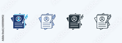 Schilderij op canvas Registration Multiple Style Icon Collection