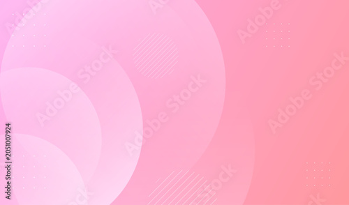 Картината върху платно Soft Pink Abstract Background with Overlapping Circles Gradient and Minimalist G