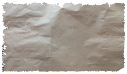 Schilderij op canvas Paper with folds and jagged, torn edges for design and scrapbooking